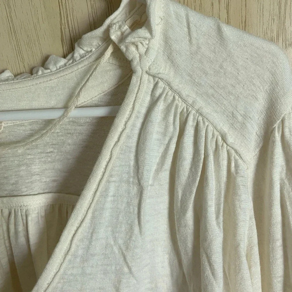 Free People We The Free Bella Top Ivory Oversized XS - Picture 8 of 14